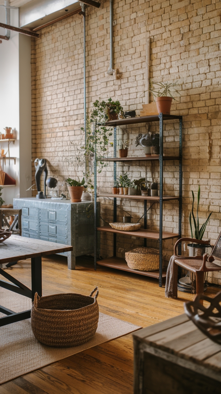 Bohemian Loft with Industrial Charm and Cozy Nooks