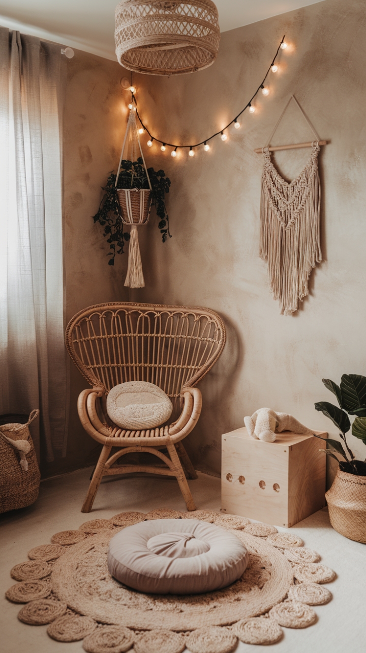 Charming Bohemian Nursery: A Serene, Stylish Escape