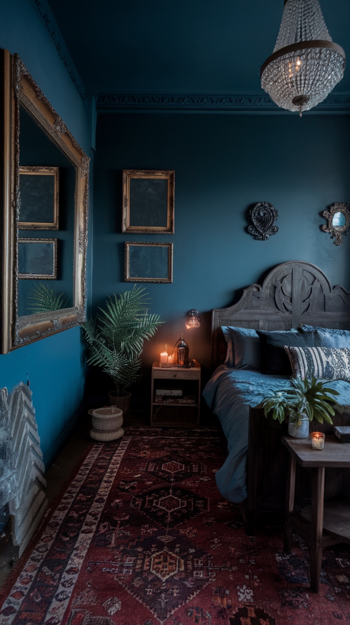 Moody Bohemian Sanctuary: A Romantic Dark Retreat