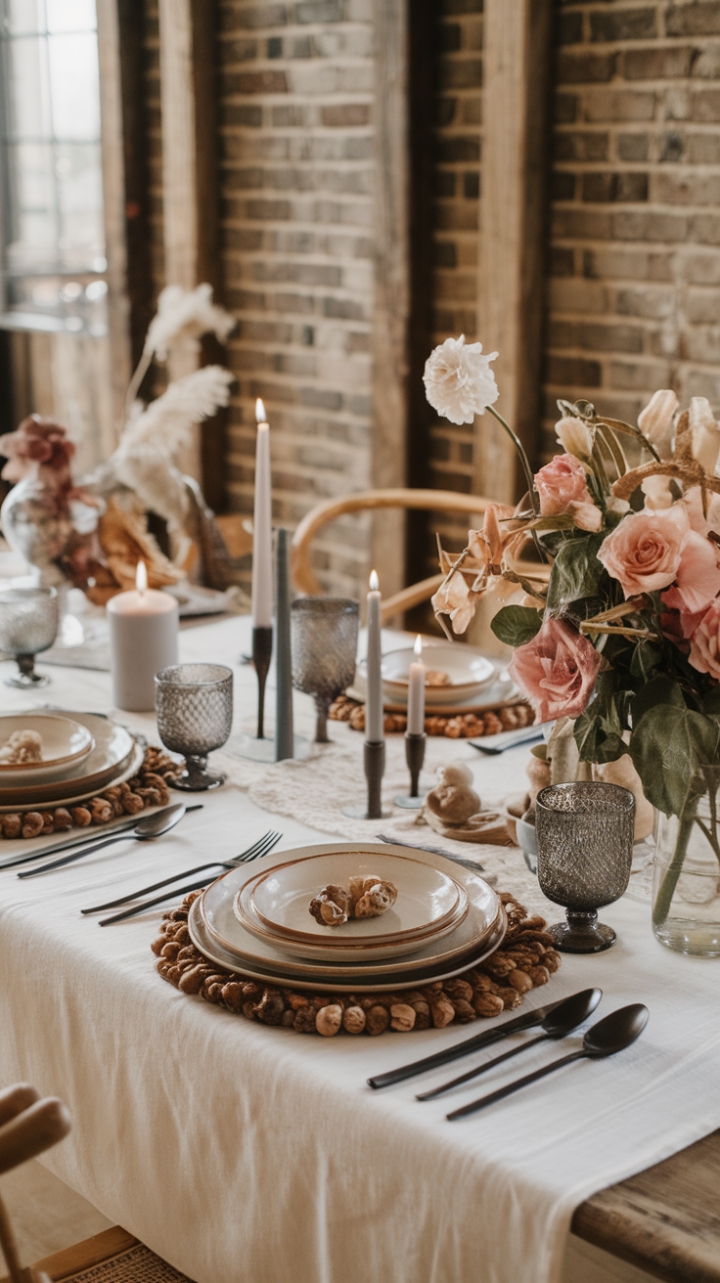 Bohemian Elegance: A Rustic Tablescape for Effortless Style