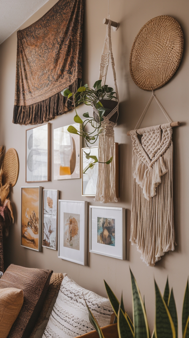 Bohemian Dreamscape: An Eclectic Sanctuary of Earthy Textures