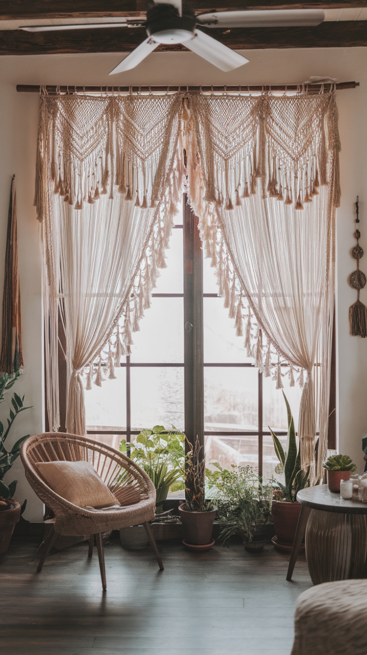 Bohemian Sanctuary: A Serene Retreat with Macrame Elegance
