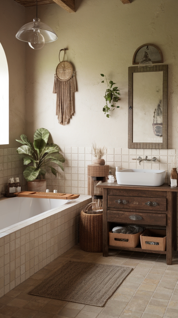 20 Rustic Boho Bathroom Ideas You’ll Want to Steal Immediately