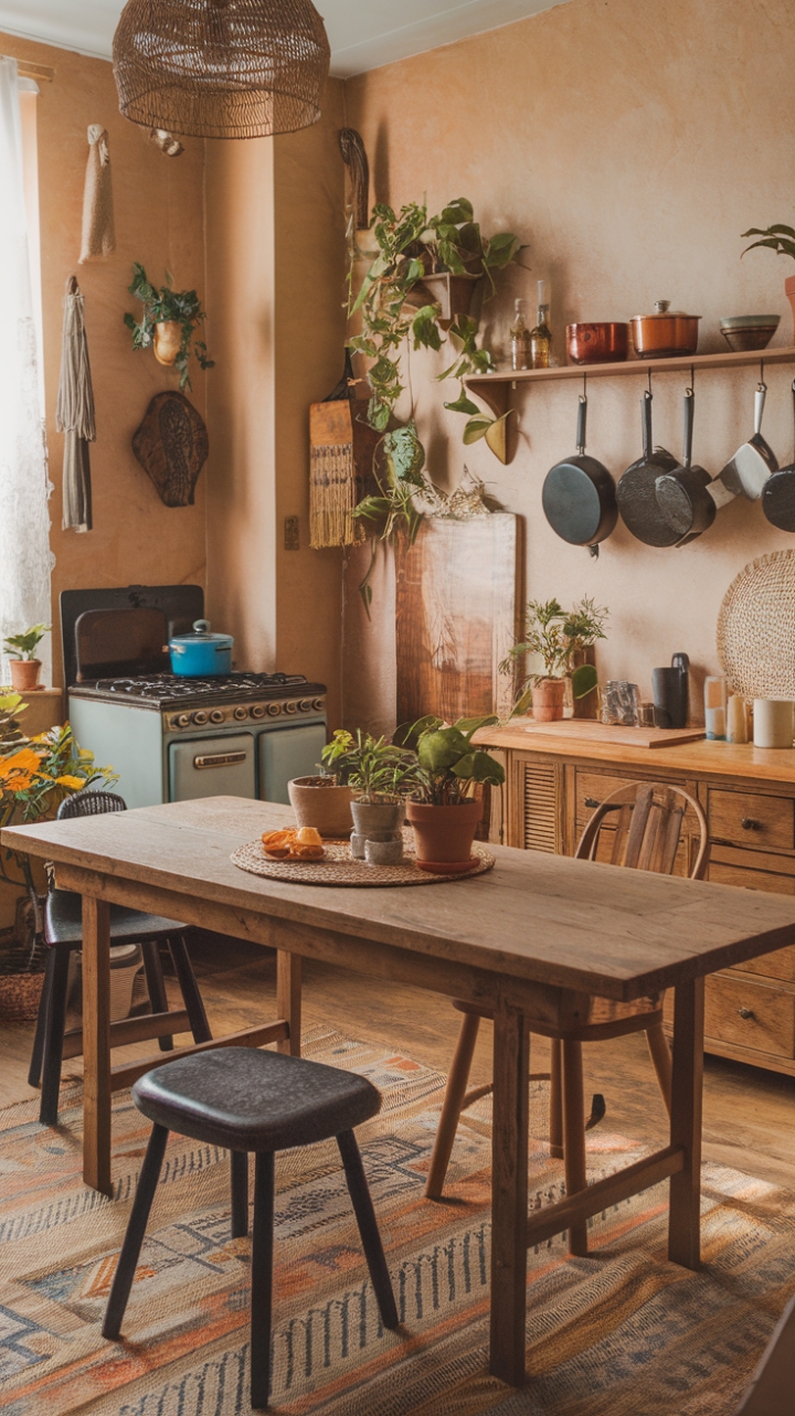 Bohemian Kitchen Bliss: Where Vintage Charm Meets Culinary Creativity