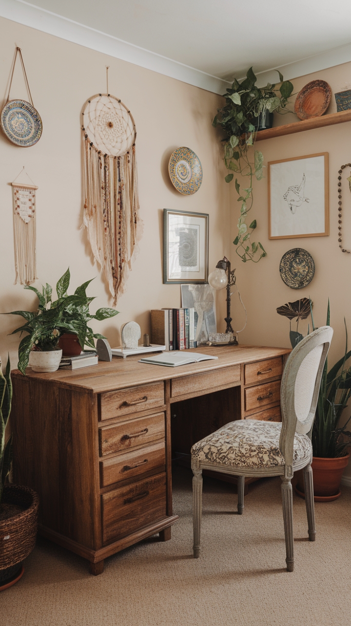 Transform Your Home Office into a Bohemian Dreamscape