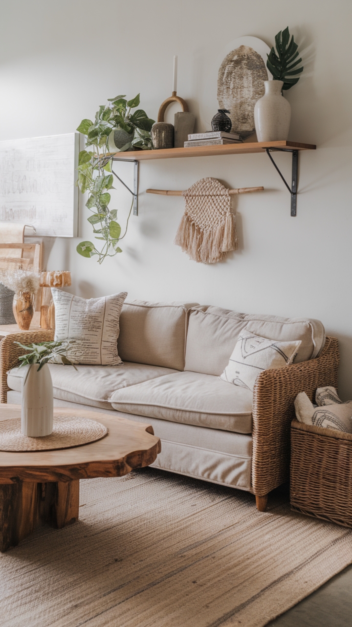 Bohemian Farmhouse Living Room: Rustic Warmth Meets Modern Comfort