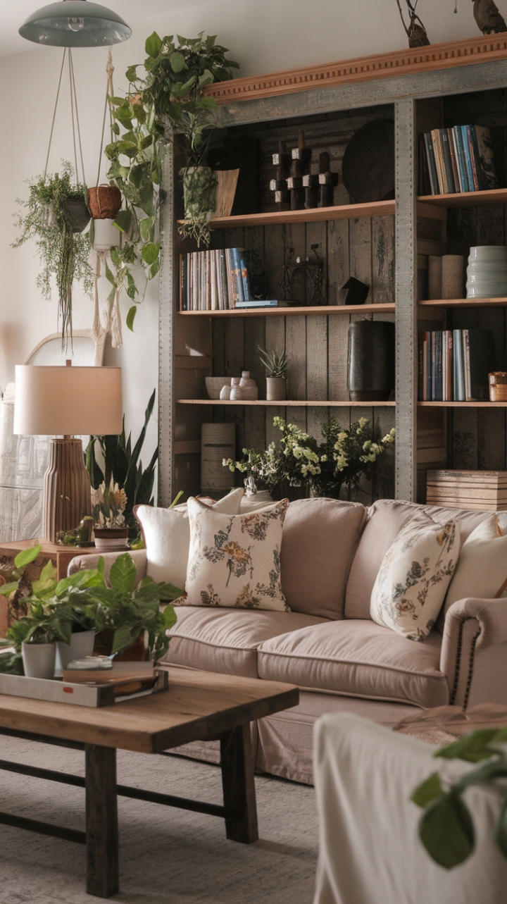 Cozy-Chic Bohemian Farmhouse Living Room Inspiration