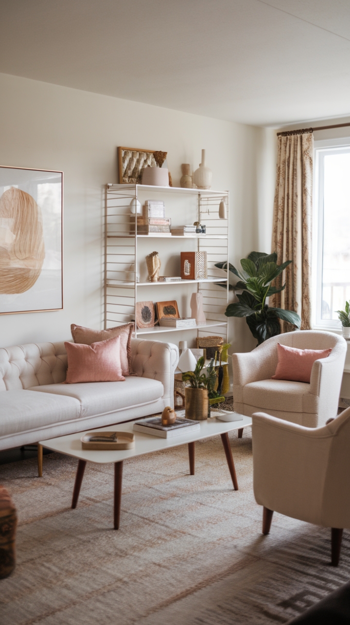 Chic Bohemian Living Room Blending Elegance and Wanderlust