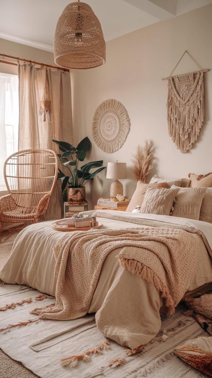 Bohemian Bliss: An Earthy Retreat of Textures and Eclectic Charm