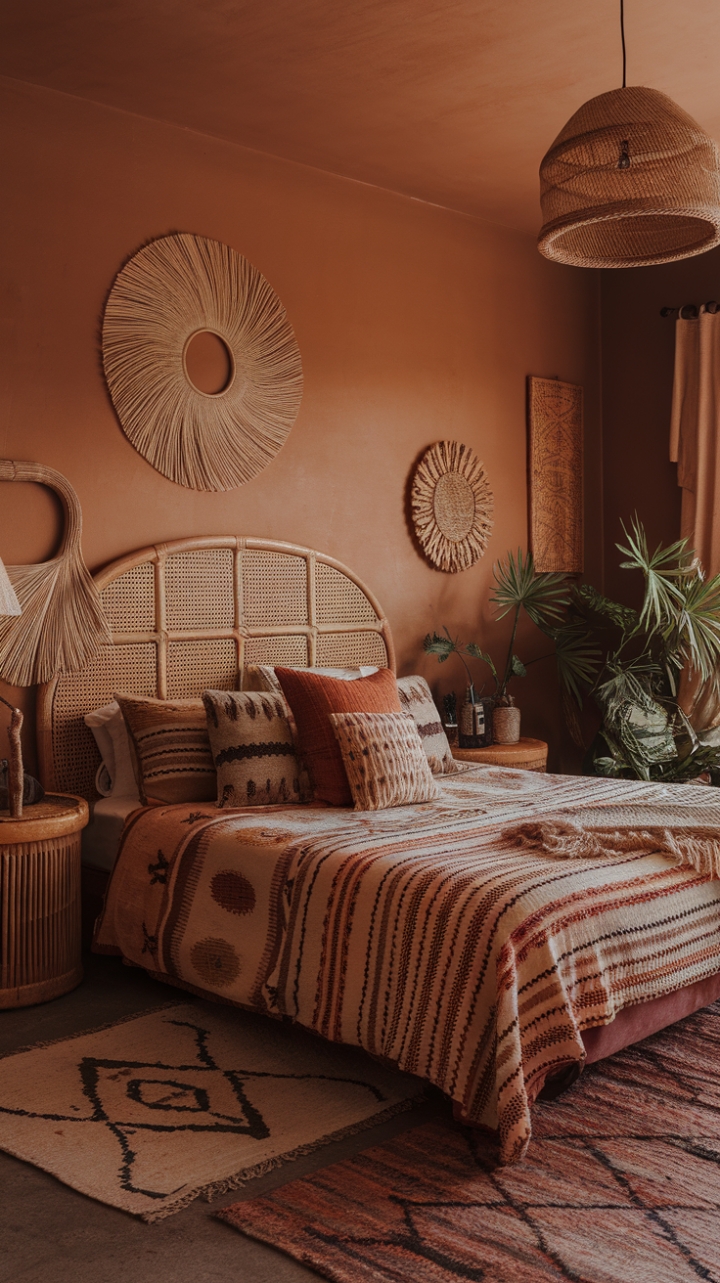 Bohemian Bliss: A Laid-Back Sanctuary of Muted Tones and Natural Elegance