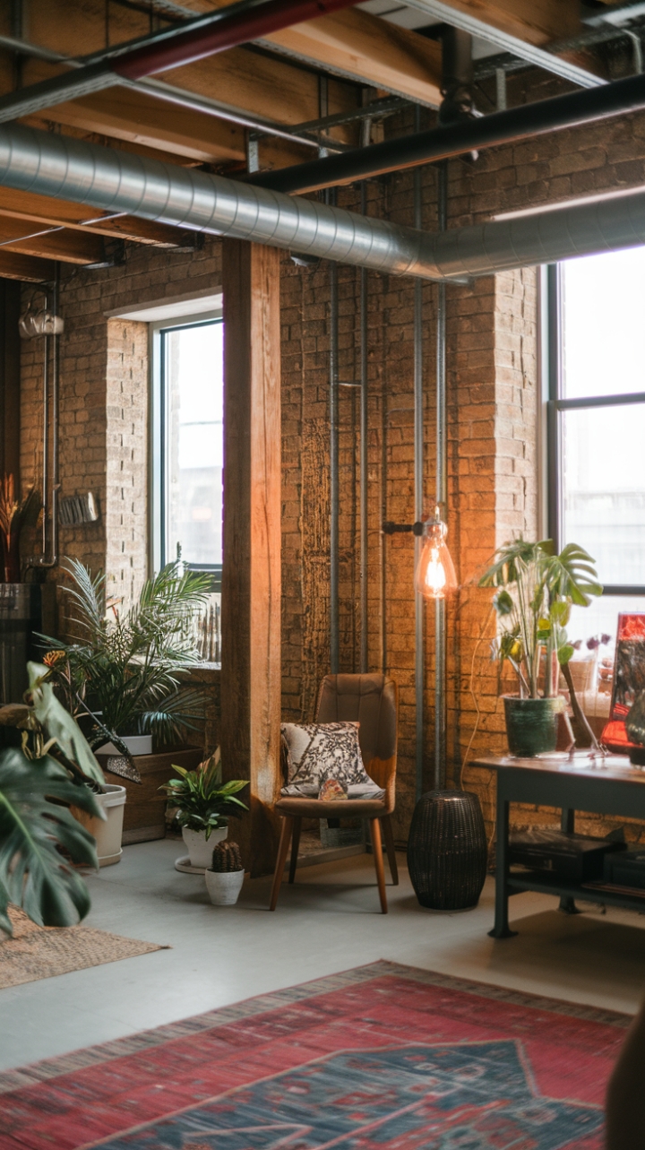 Industrial-Boho Loft: An Urban Oasis of Style and Serenity