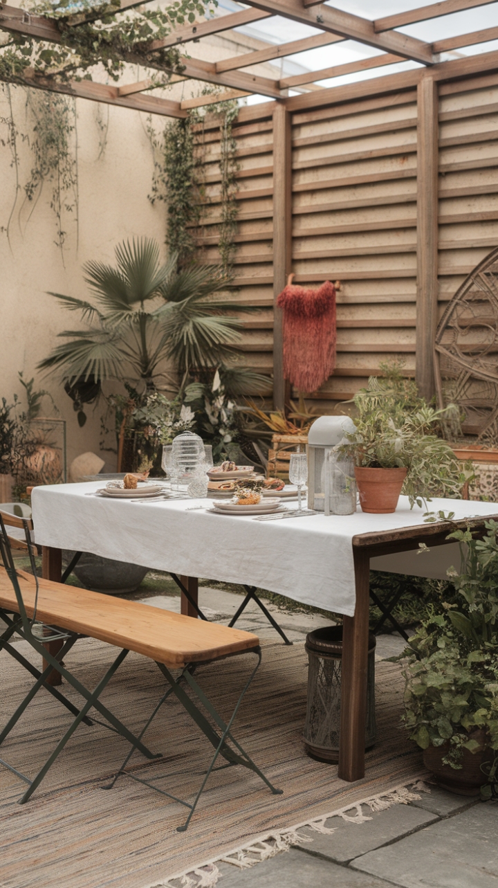 Bohemian Oasis: An Eclectic Patio for Relaxation and Style