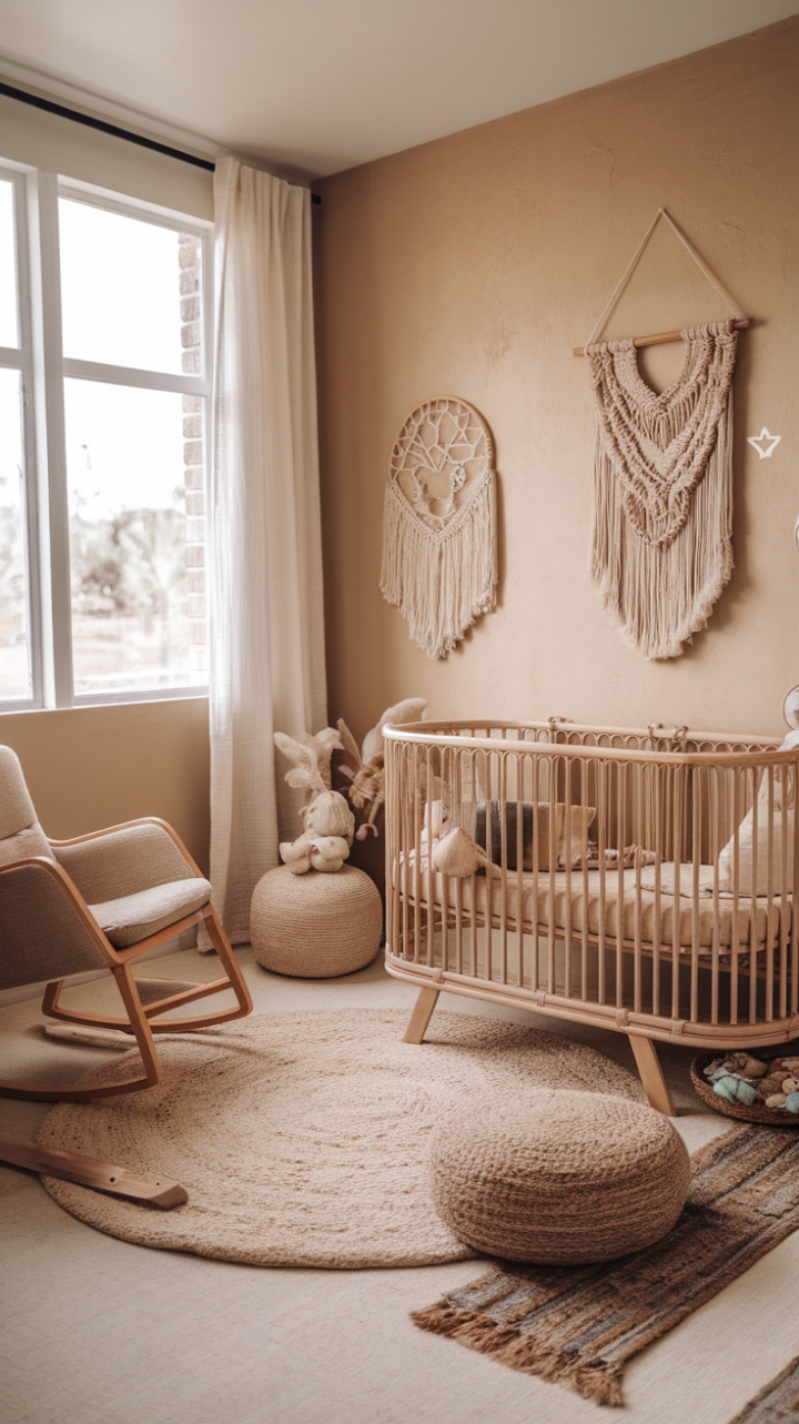 Boho Baby Haven: Cozy Earthy Tones and Textures for Your Little One