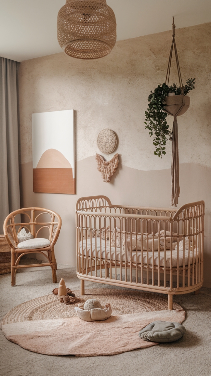 Bohemian Nursery Bliss: A Stylish, Soothing Sanctuary
