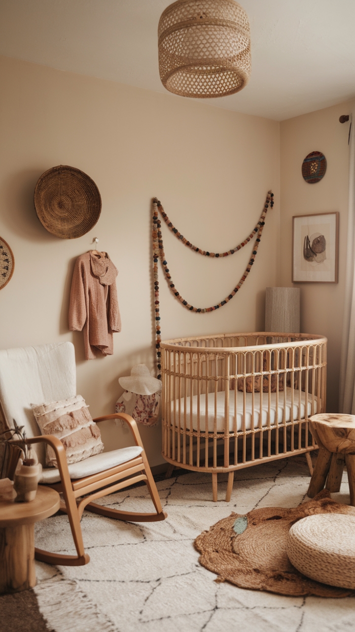 Bohemian Dream: A Serene and Stylish Nursery for Your Little One