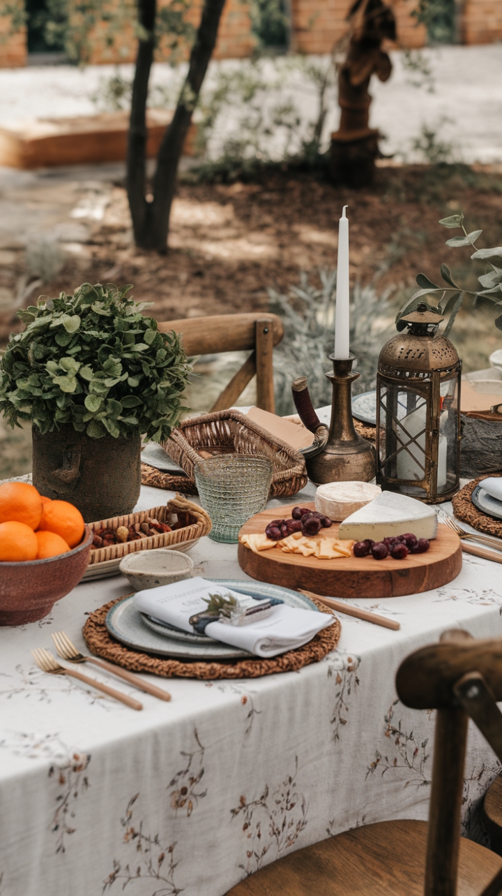 Bohemian Al Fresco Feast: A Mismatched Charm Under the Trees