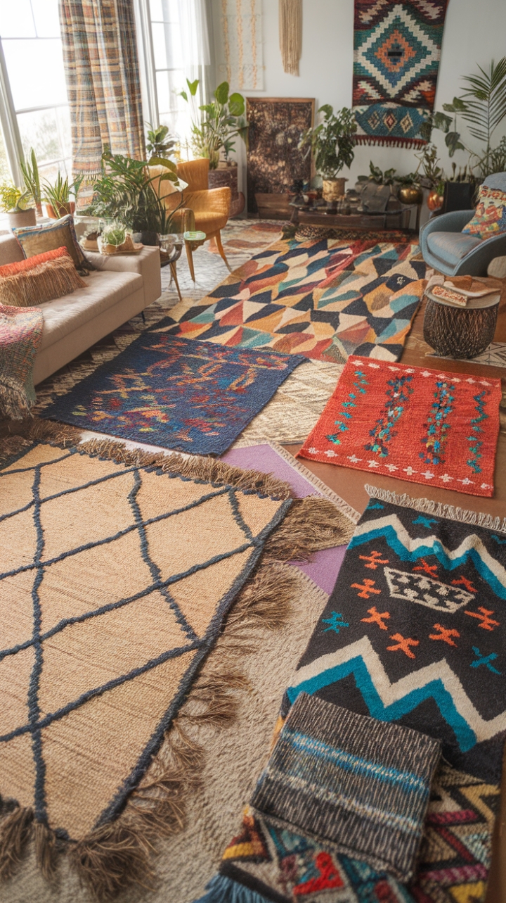 Global Wanderlust: A Bohemian Living Room Full of Color and Texture