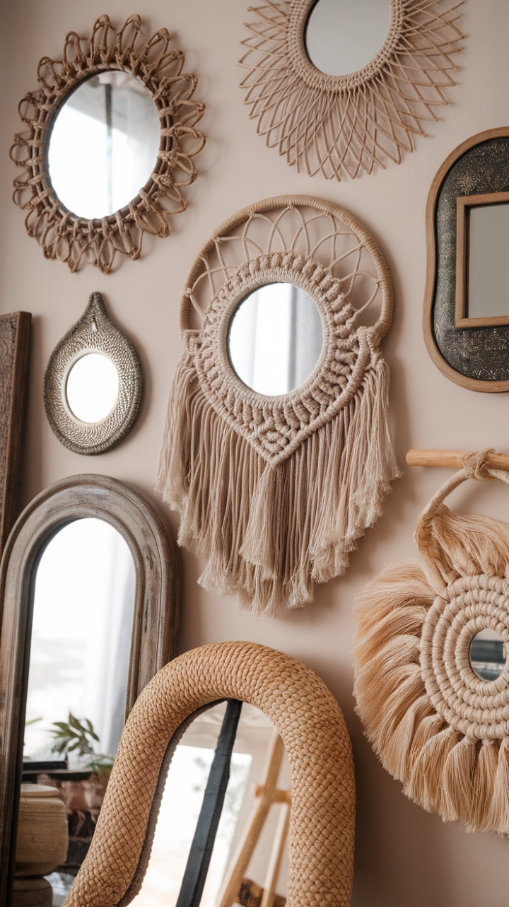 Reflective Charm: Curate a Bohemian Sanctuary with Unique Mirrors