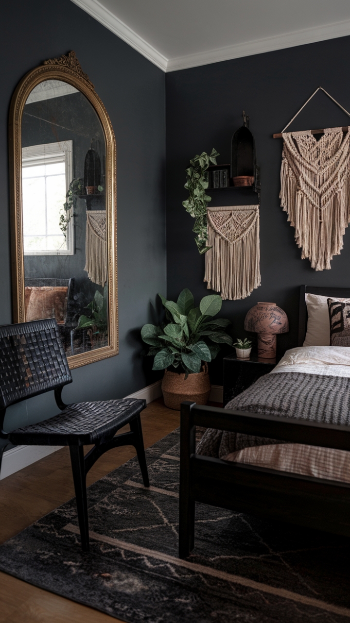 Embrace Your Dark Side: A Moody Bohemian Sanctuary