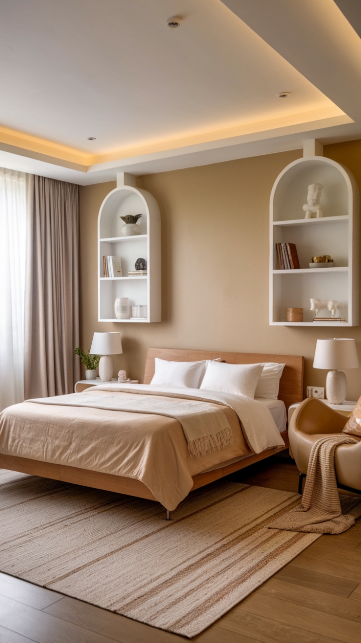 Chic Boho-Contemporary Bedroom: Cozy, Layered, and Effortlessly Stylish