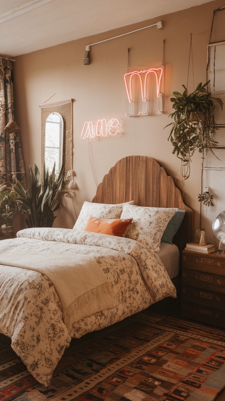 Vintage Boho Retreat: Rustic Charm Meets 70s Flair