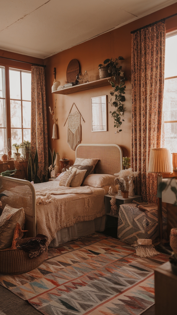 Bohemian Bliss: A Cozy 70s-Inspired Sanctuary