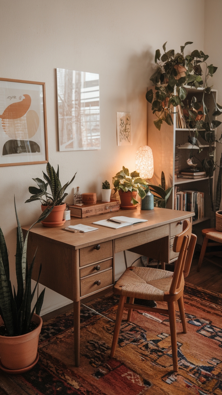 Bohemian Workspace: A Cozy, Inspiring Home Office