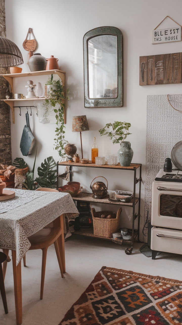 Bohemian Charm: A Warm, Eclectic Kitchen Retreat
