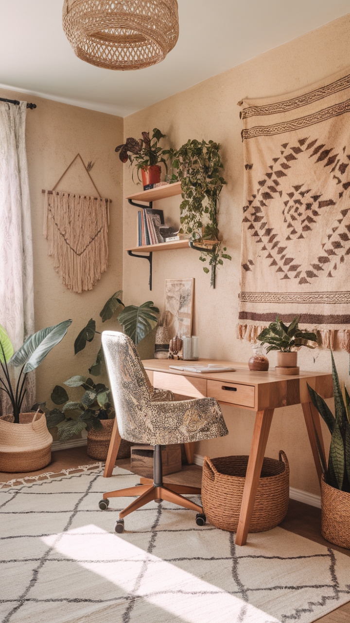 A Vibrant Home Office: Style and Serenity for Your Creative Workspace