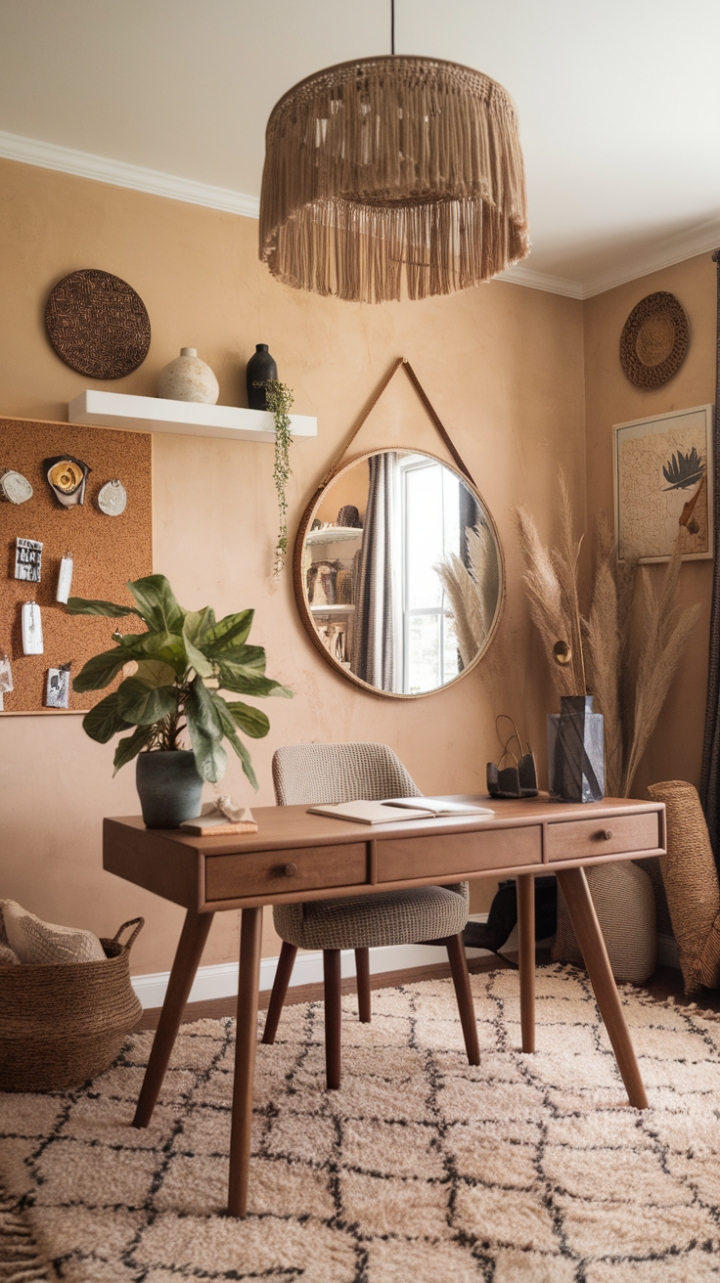 Bohemian Bliss: Your Cozy, Inspiring Workspace