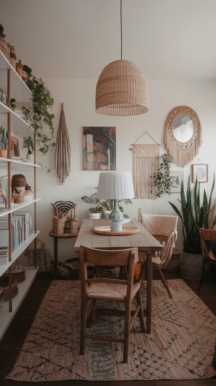 Charming Bohemian Retreat: Rustic Warmth Meets Artistic Elegance
