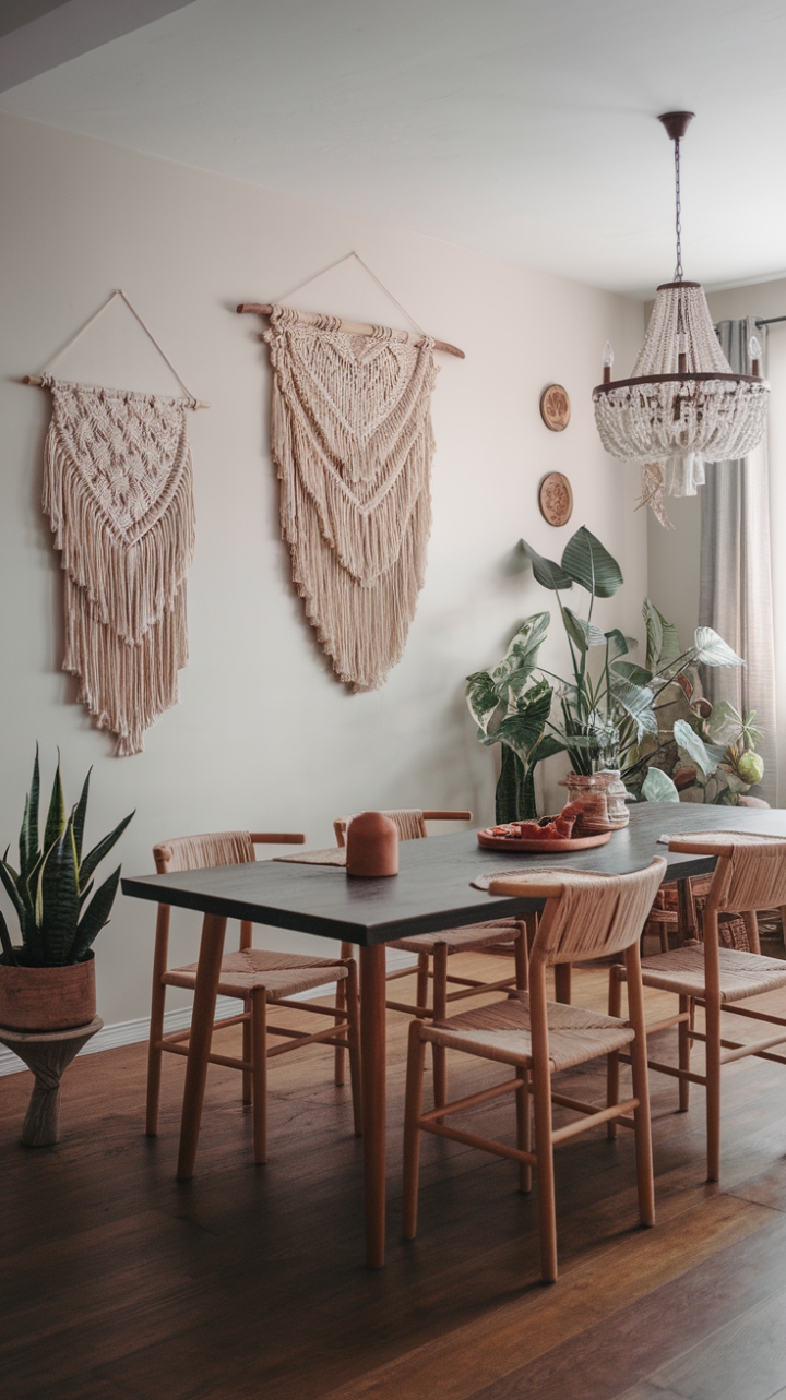 Bohemian Dining Retreat: Rustic Charm and Lush Elegance