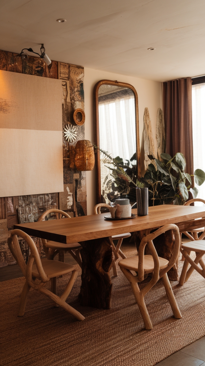 Bohemian Elegance: A Cozy, Artful Dining Retreat
