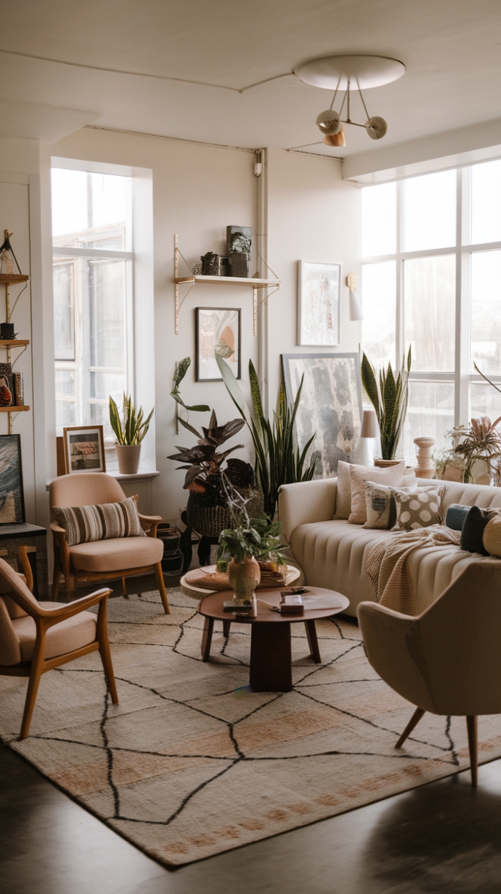Chic and Cozy: A Laid-Back Living Room Full of Eclectic Charm