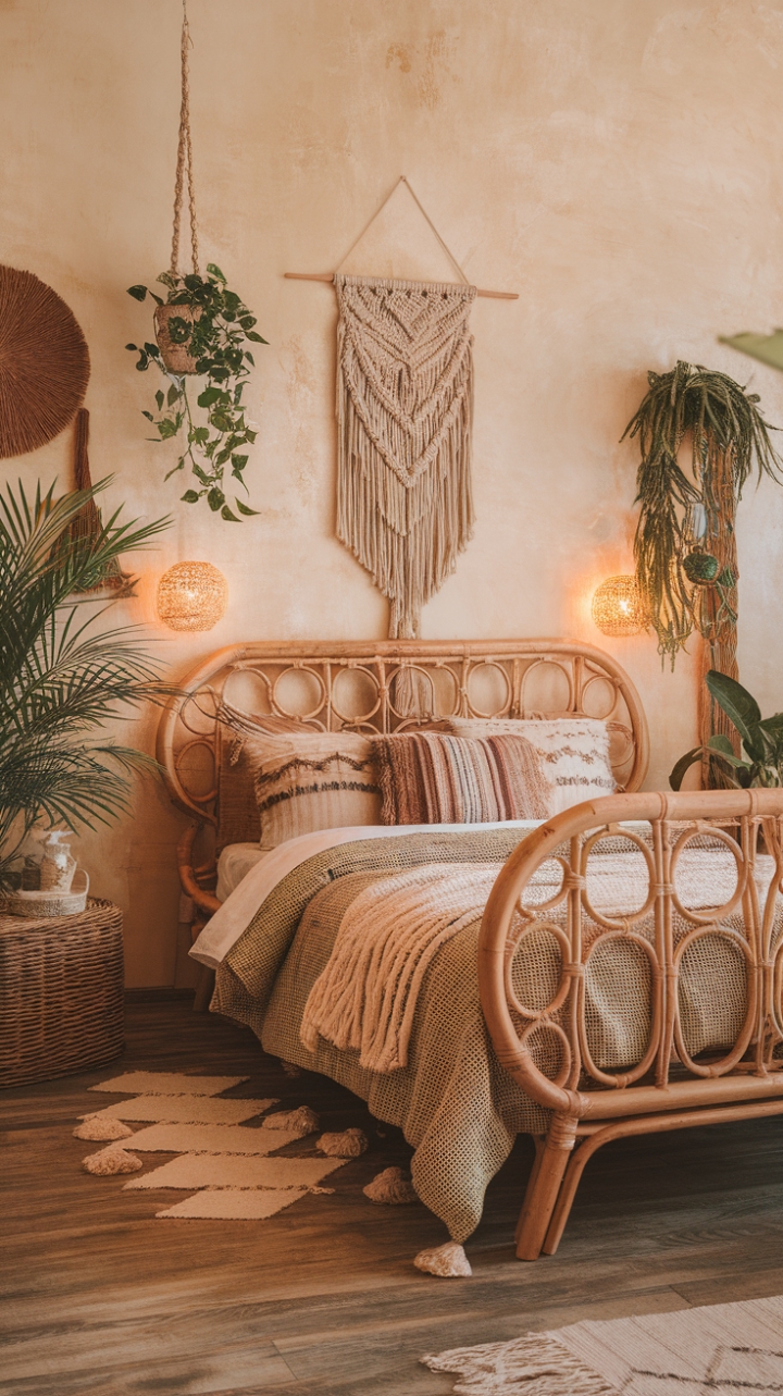 Bohemian Bliss: A Cozy Sanctuary of Natural Charm