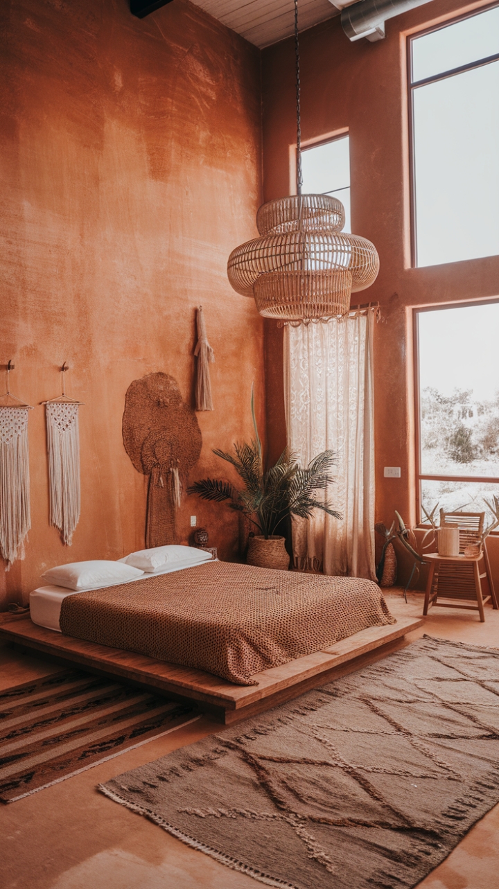 Sun-Drenched Bohemian Retreat with Rich Hues and Natural Textures