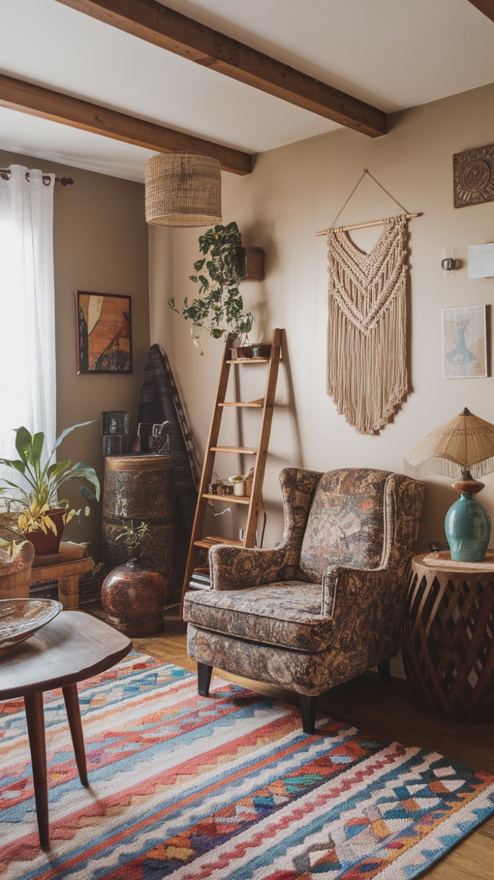 Bohemian Retreat: A Warm, Textured Sanctuary for Wanderlust and Relaxation
