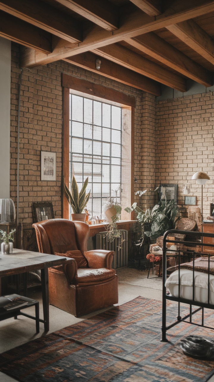Boho Meets Industrial Chic: A Warm, Curated Loft Vibe