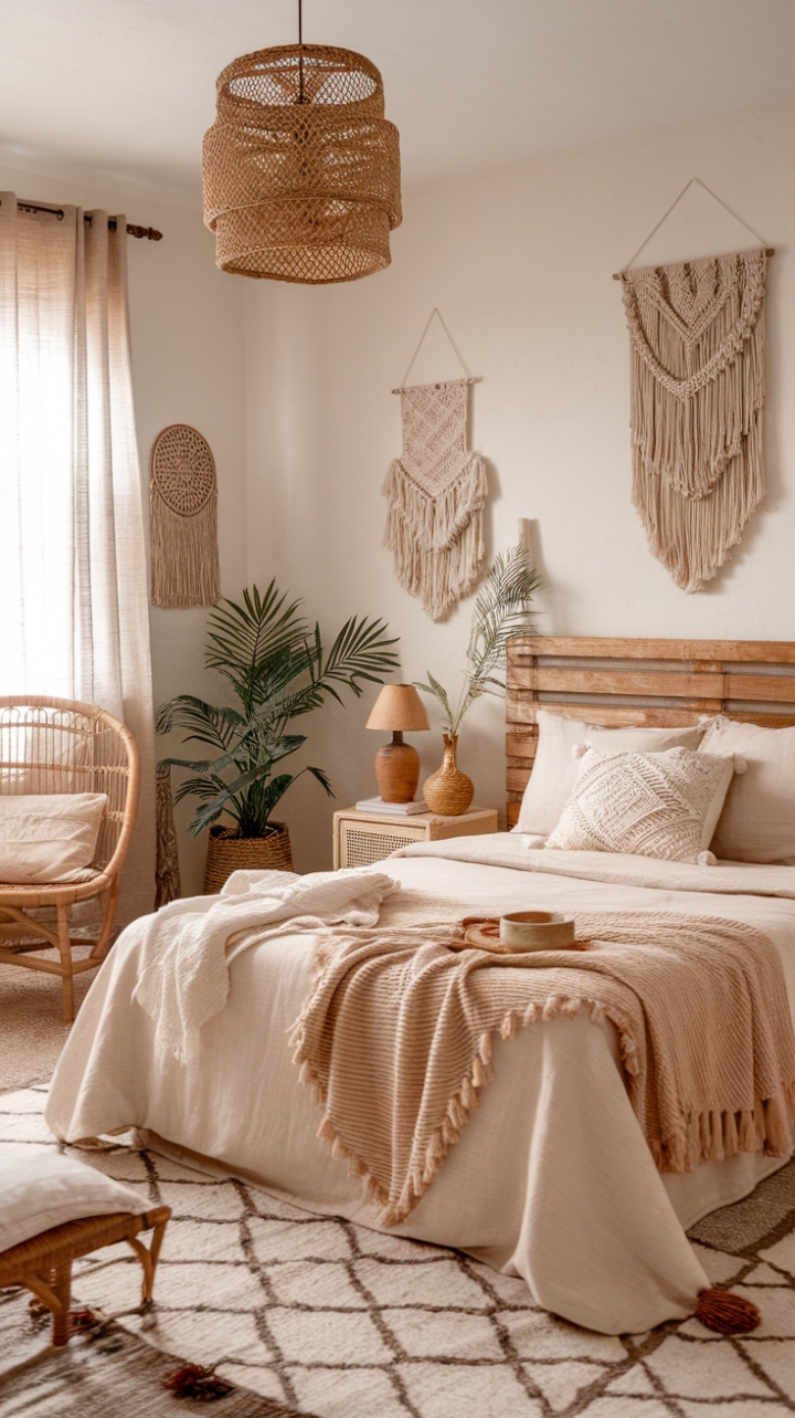 A Cozy Bohemian Retreat: Embrace Earthy Tones and Organic Textures