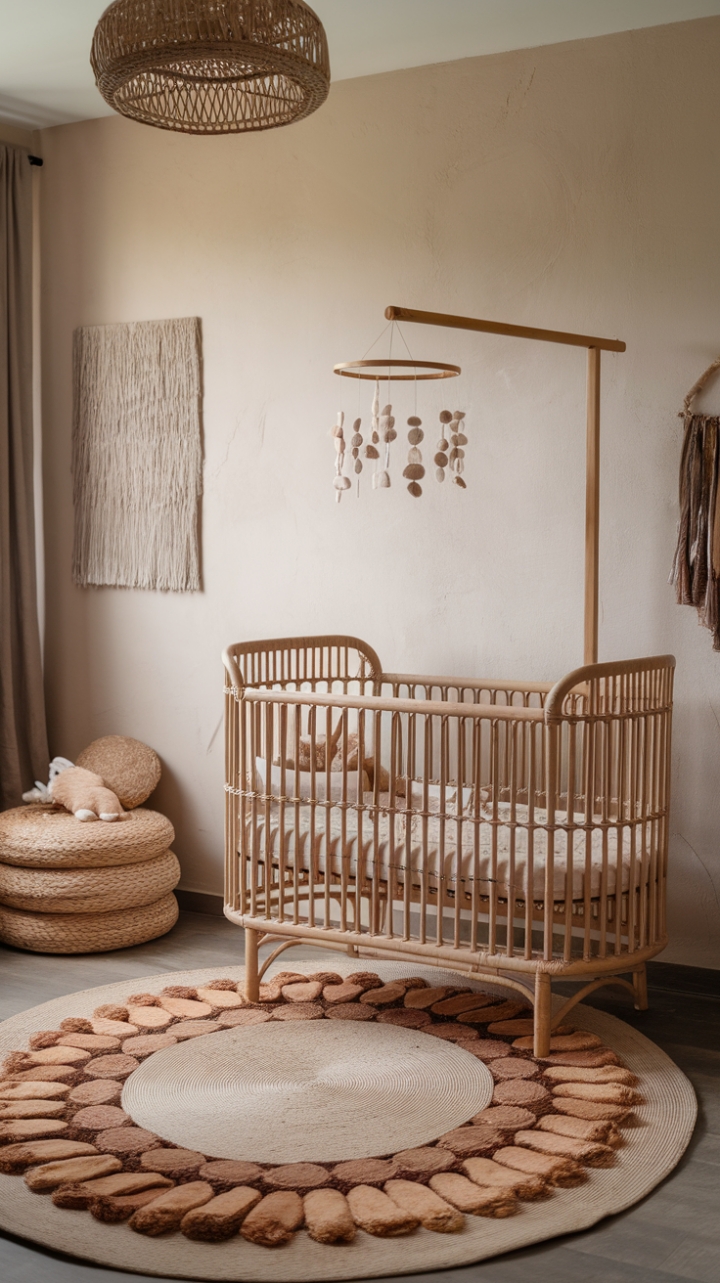 Bohemian Nursery Bliss: Earthy Tones, Natural Textures, and Whimsical Charm