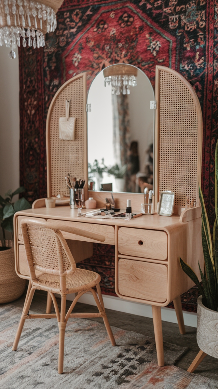 Charming Bohemian Dressing Table: A Chic Retreat for Your Best Looks