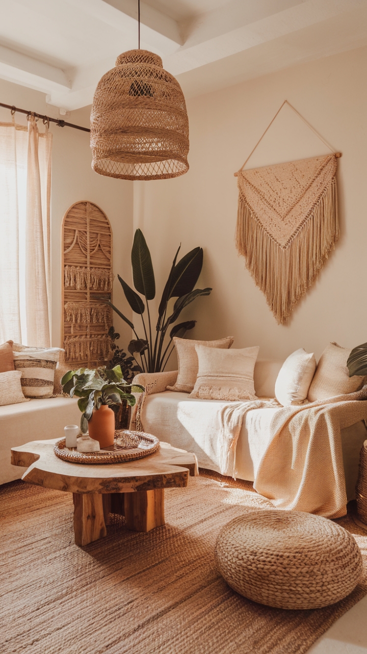 Earthy Oasis: A Cozy Retreat of Organic Textures and Warm Tones