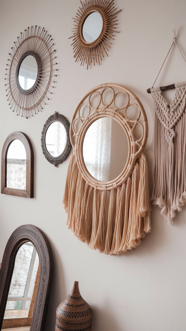 Reflective Masterpiece: A Wall of Wanderlust and Style