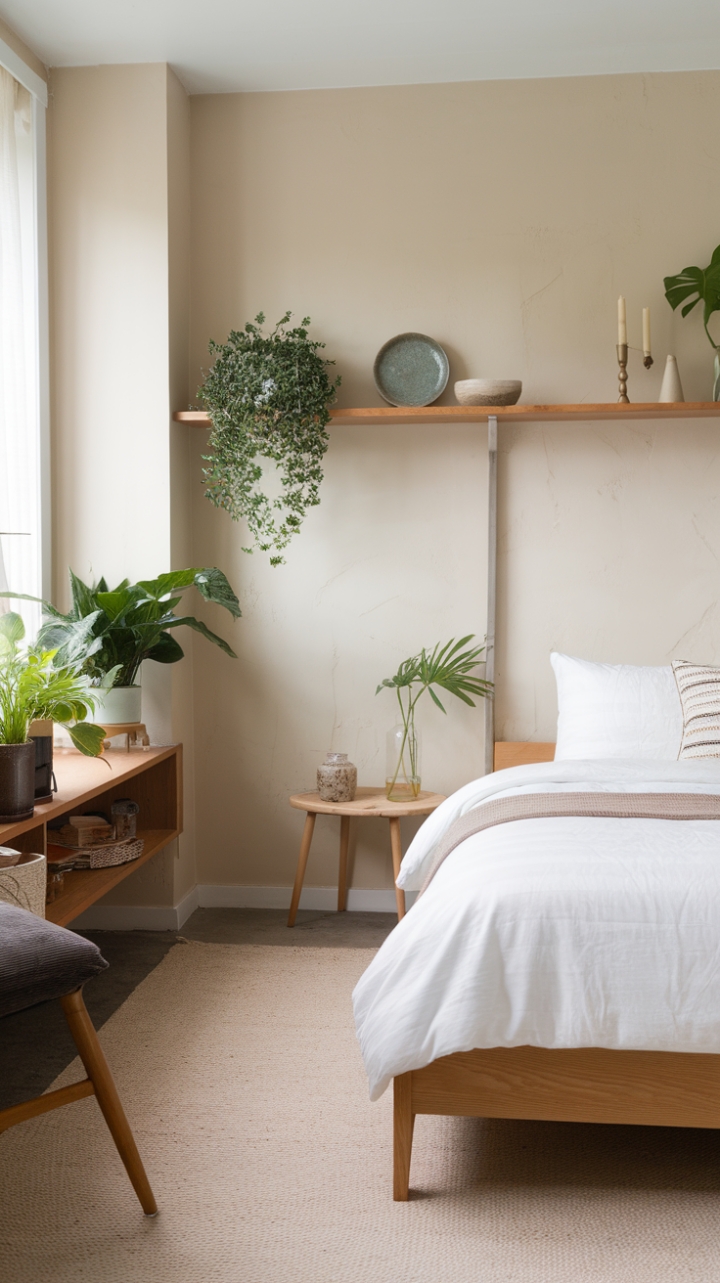Serene Sanctuary: A Scandinavian-Bohemian Bedroom Retreat