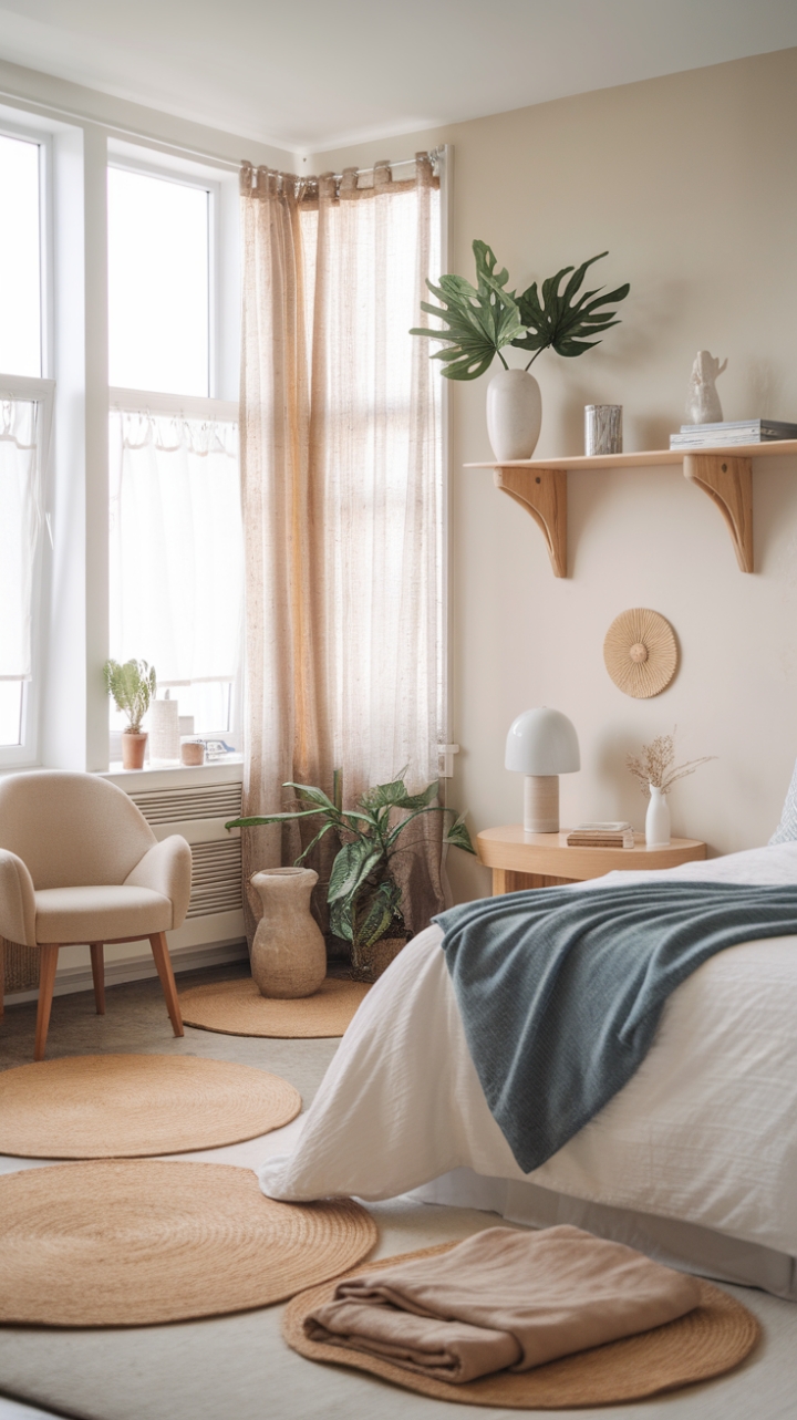Serene Sanctuary: Where Scandinavian Simplicity Meets Bohemian Charm