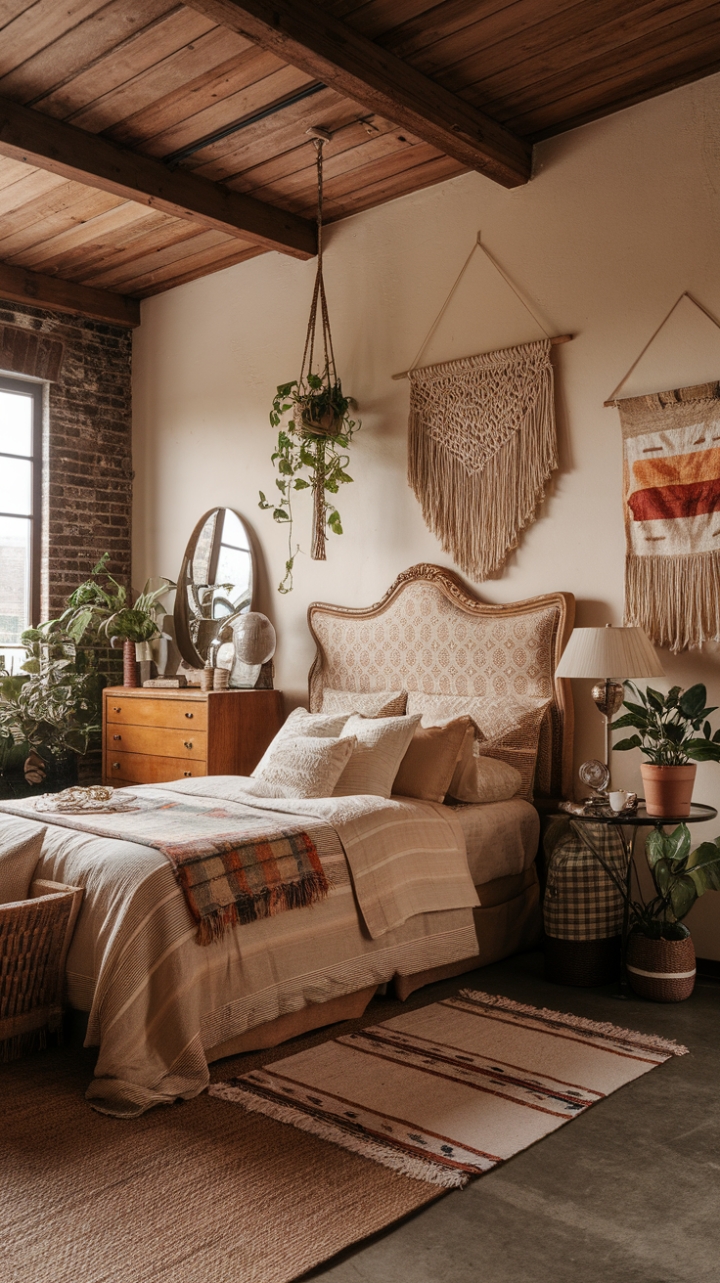 Bohemian Bliss: A Cozy Escape of Earthy Tones and Artistic Charm