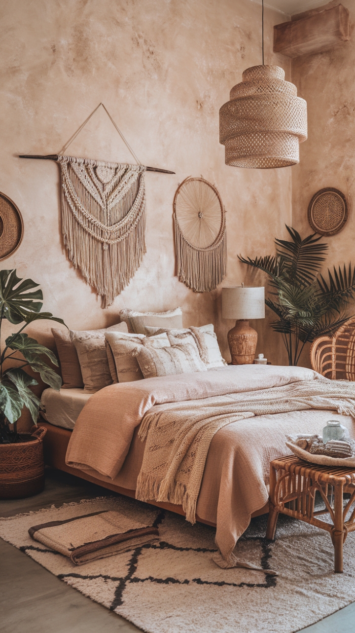 Boho Retreat: A Cozy Sanctuary of Natural Textures and Eclectic Charm