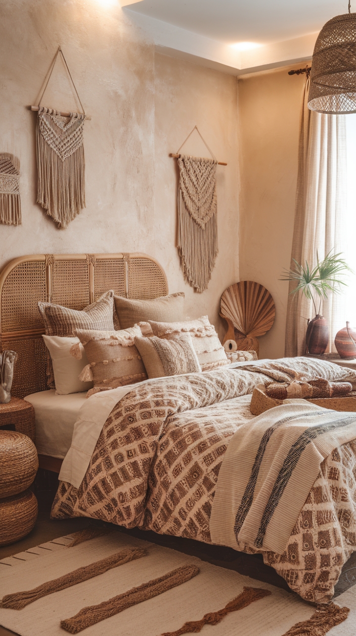 Bohemian Bliss: A Cozy Earthy Bedroom Retreat