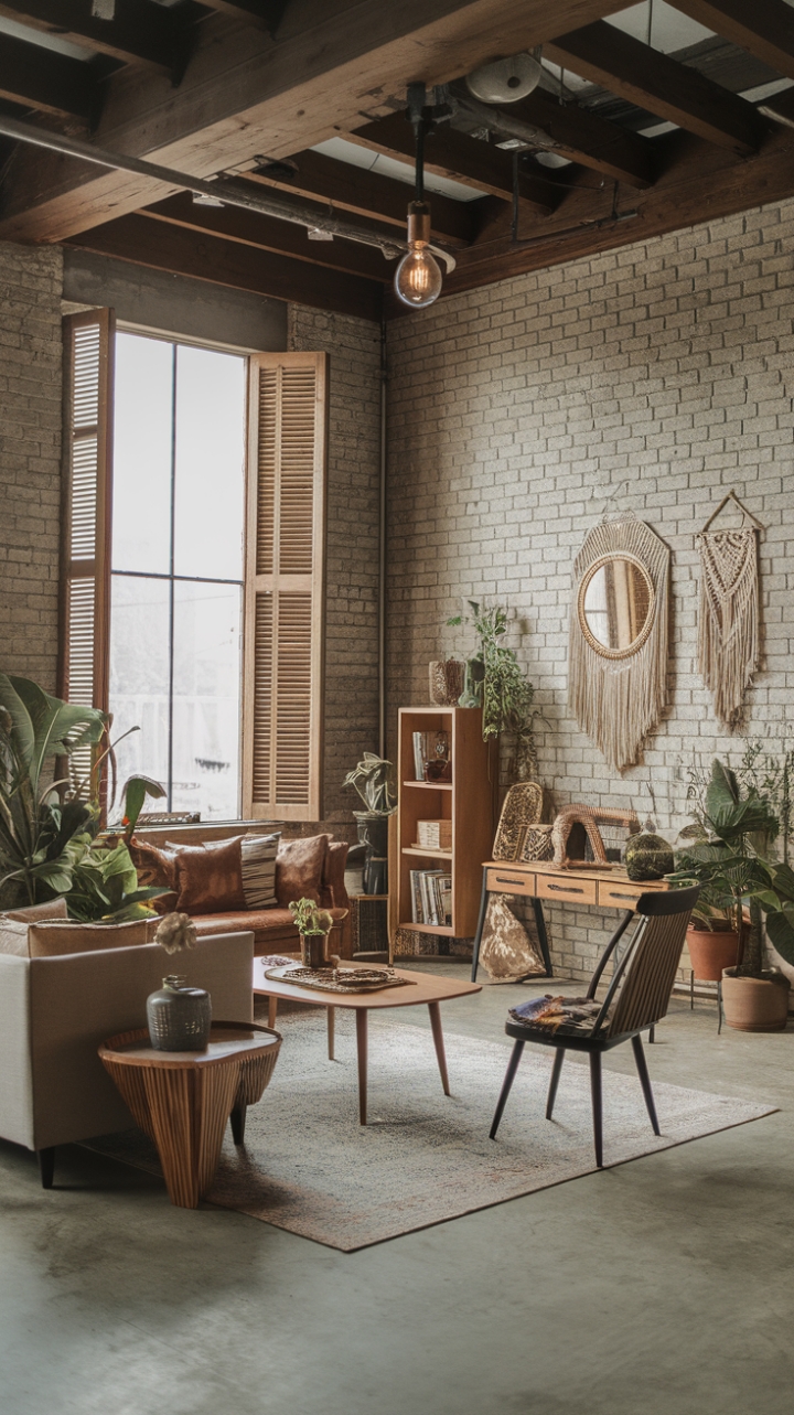 Eclectic Loft: A Perfect Blend of Textures, Eras, and Cozy Charm