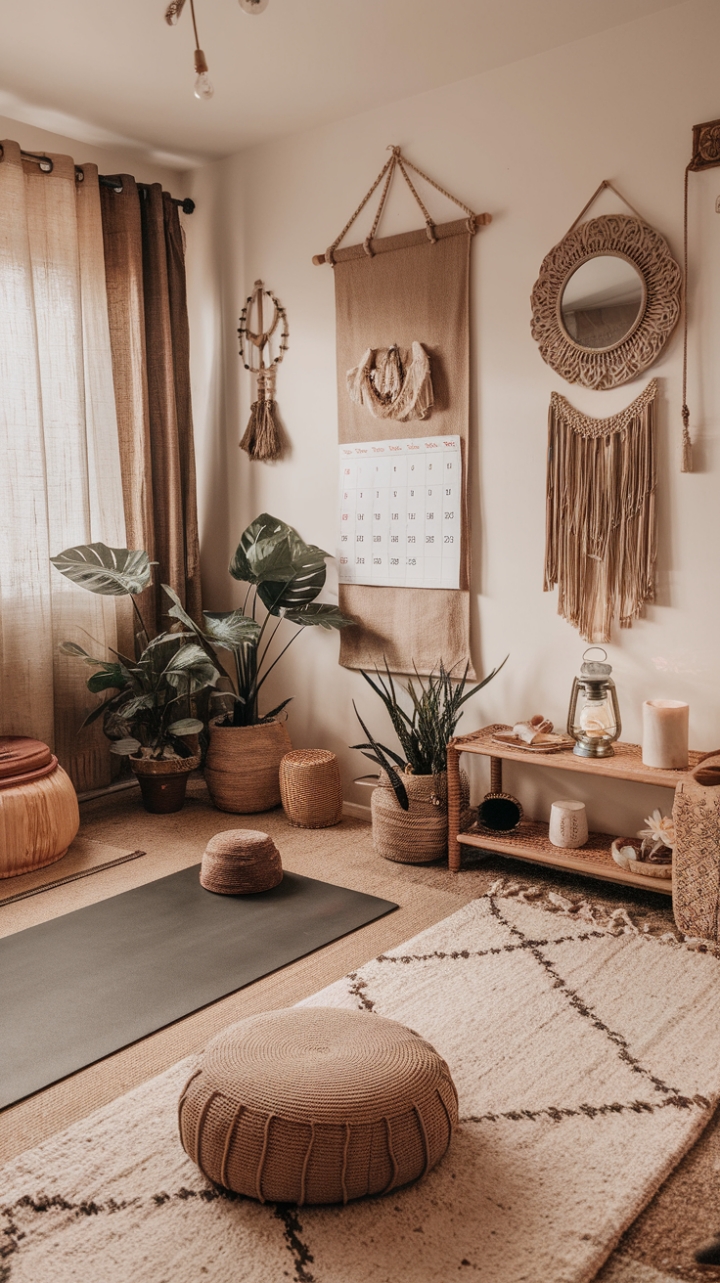 Vibrant Boho Retreat for Yoga and Meditation